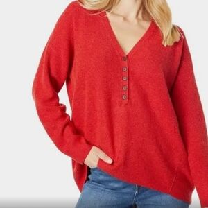 Madewell Sweater XS Asherton Waffle‎ Henely Wool Blend  Alpaca Cozy Oversized
